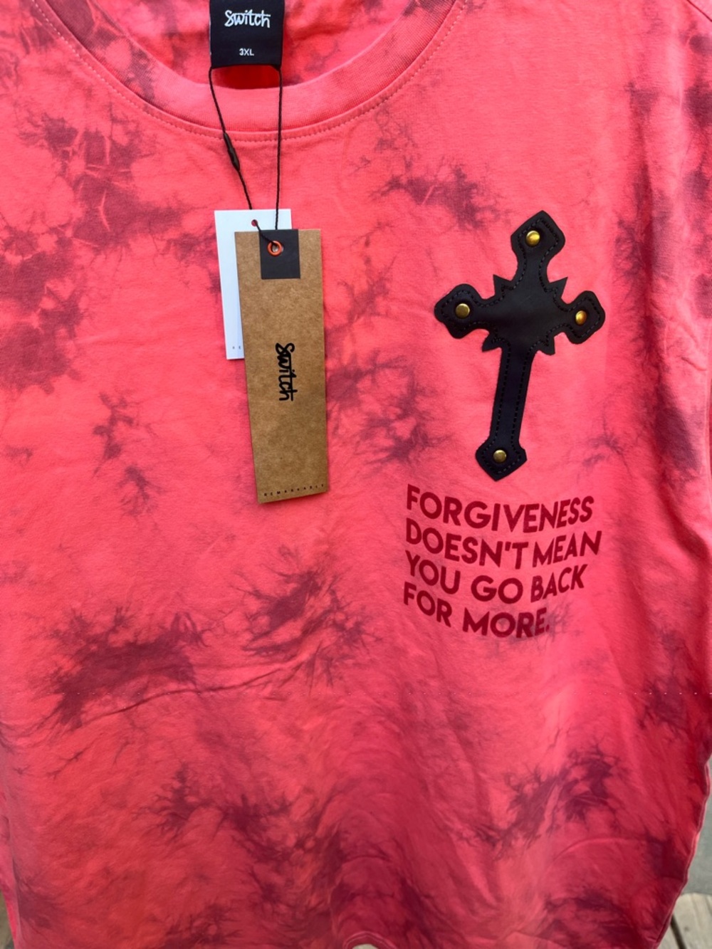 NWT RARE Limited Edition Switch Remarkable Tee 3XL - Coral Cross - Picture 6 of 8